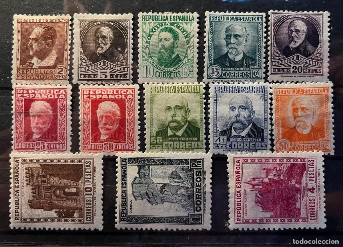 Sellos: 1936 PERSONAJES Monumentos MNH* centrados,goma,color