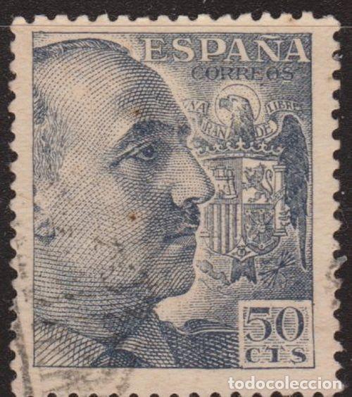 Sellos: Espa&ntilde;a 1949 Edifil 1053 Sello &ordm; General Francisco Franco Bahamonde (1892-1975) 50c Michel 849Ca