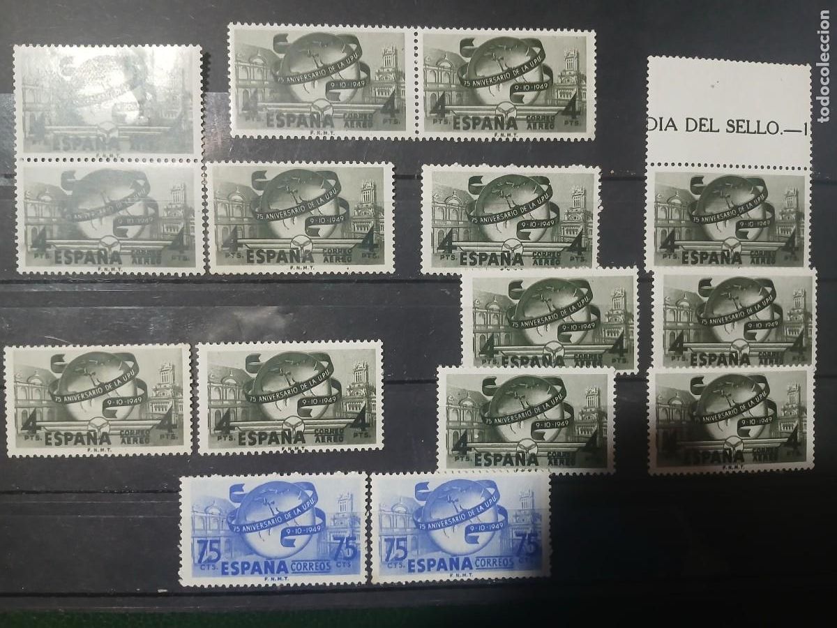 Sellos: A&Ntilde;O 1949 ANIVERSARIO DE LA UNION POSTAL VALOR CATALOGO 4.60 EUROS