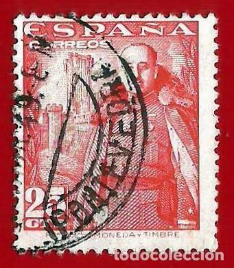 Sellos: Espa&ntilde;a. Spain. 1948. Edifil # 1024. General Francisco Franco y Castillo de la Mota