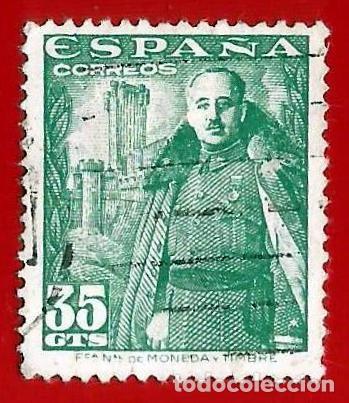 Sellos: Espa&ntilde;a. Spain. 1948. Edifil # 1026. General Francisco Franco y Castillo de la Mota
