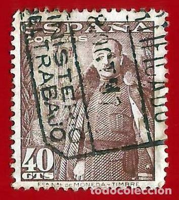 Sellos: Espa&ntilde;a. Spain. 1948. Edifil # 1027. General Francisco Franco y Castillo de la Mota