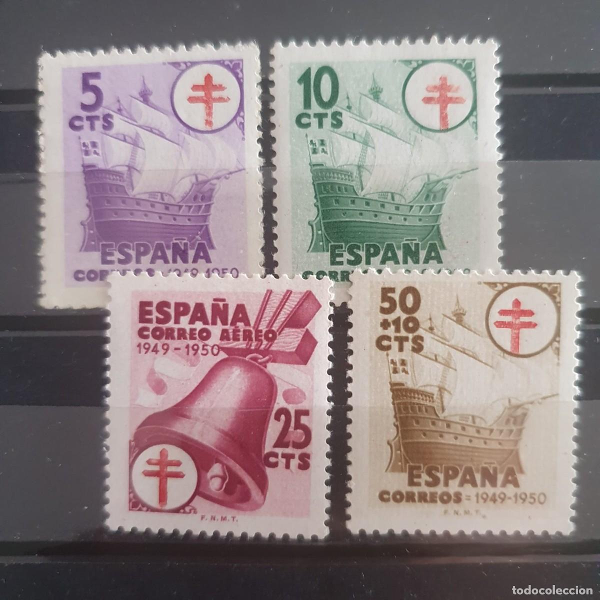 Sellos: SERIE COMPLETA EDIFIL 1066 ** A 1069 ** PRO TUBERCULOSOS ESPA&Ntilde;A 1949