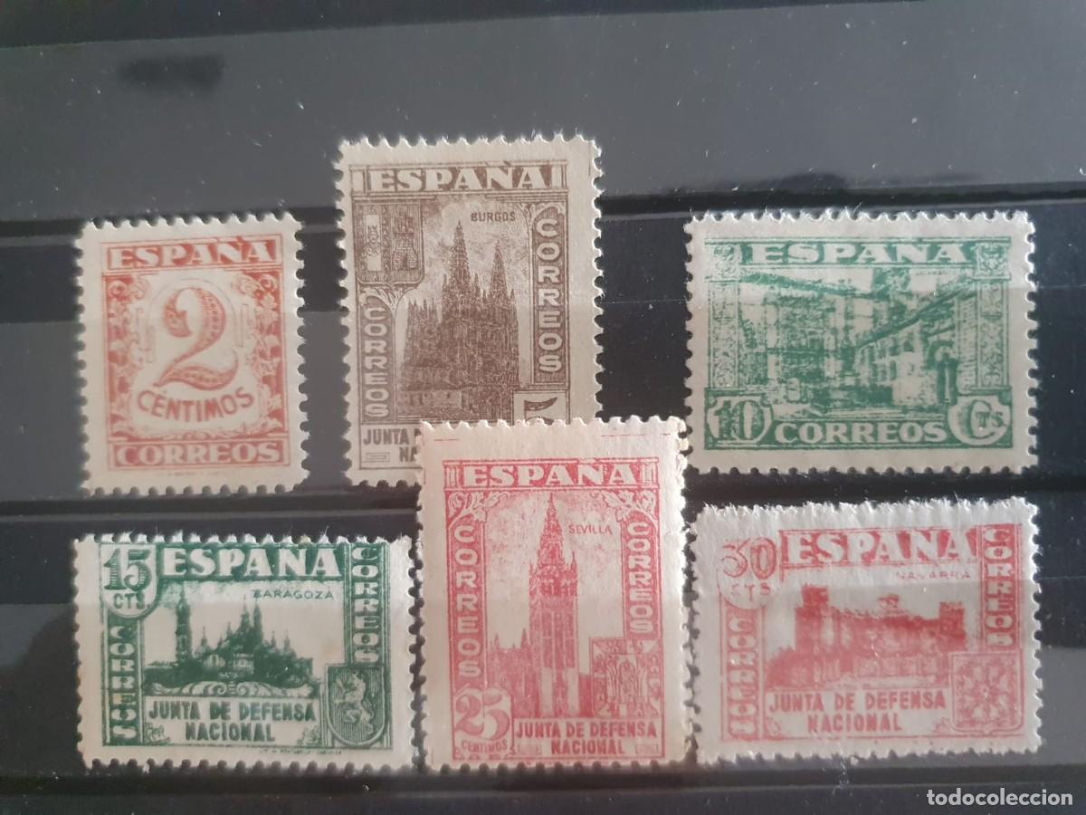 Sellos: EDIFIL 803 * a 808 */** JUNTA DE DEFENSA ESPA&Ntilde;A 1936