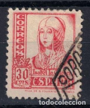 Sellos: A&Ntilde;O 1937-1940 EDIFIL 823 - ISABEL LA CATOLICA