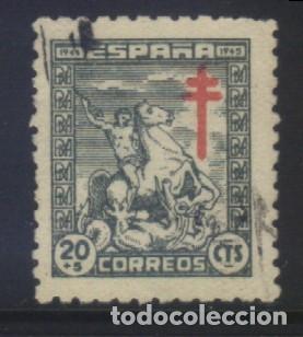 Sellos: Q-12057- ESPA&Ntilde;A 1944. PRO TUBERCULOSOS. CRUZ DE LORENA.