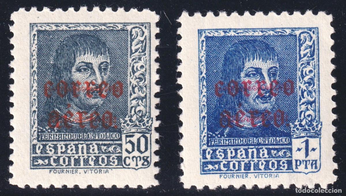 Sellos: ESPA&Ntilde;A - FERNANDO EL CATOLIC0 ** 845/846 - A&Ntilde;O 1938 - MNH - LUJO