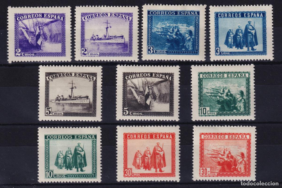 Sellos: EN HONOR DEL EJERCITO Y LA MARINA * 849 SH - 1938 SELLOS PROCEDENTES HOJA BLOQUE - MH