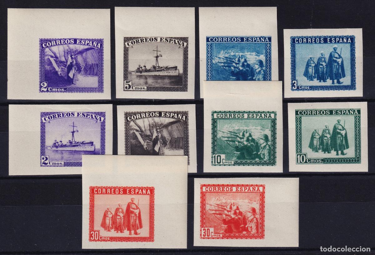 Sellos: EN HONOR EJERCITO Y MARINA ** 850 SH SELLOS DE LA HOJA BLOQUE 1938 - MNH - LUJO