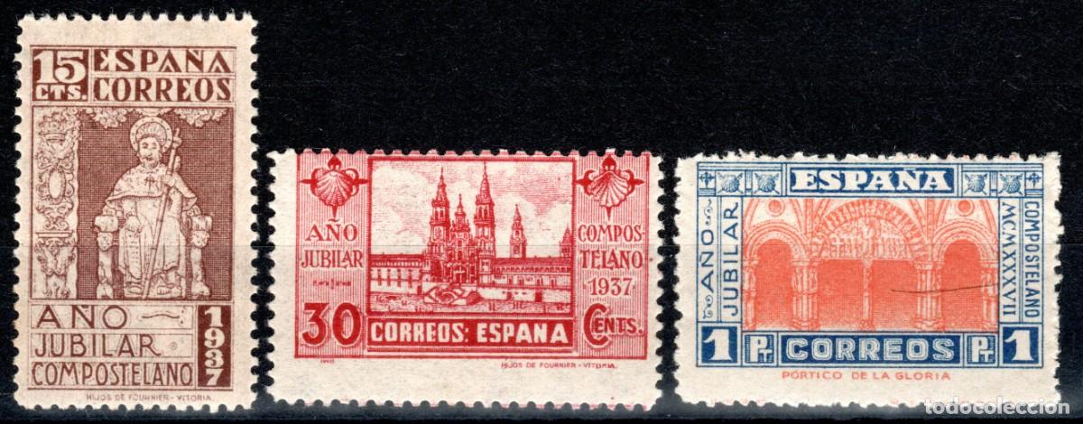 Sellos: EDIFIL 833-835 A&Ntilde;O JUBILAR COMPOSTELANO 1937 (SERIE COMPLETA). VALOR CAT&Aacute;LOGO: 108 &euro;. MNH **