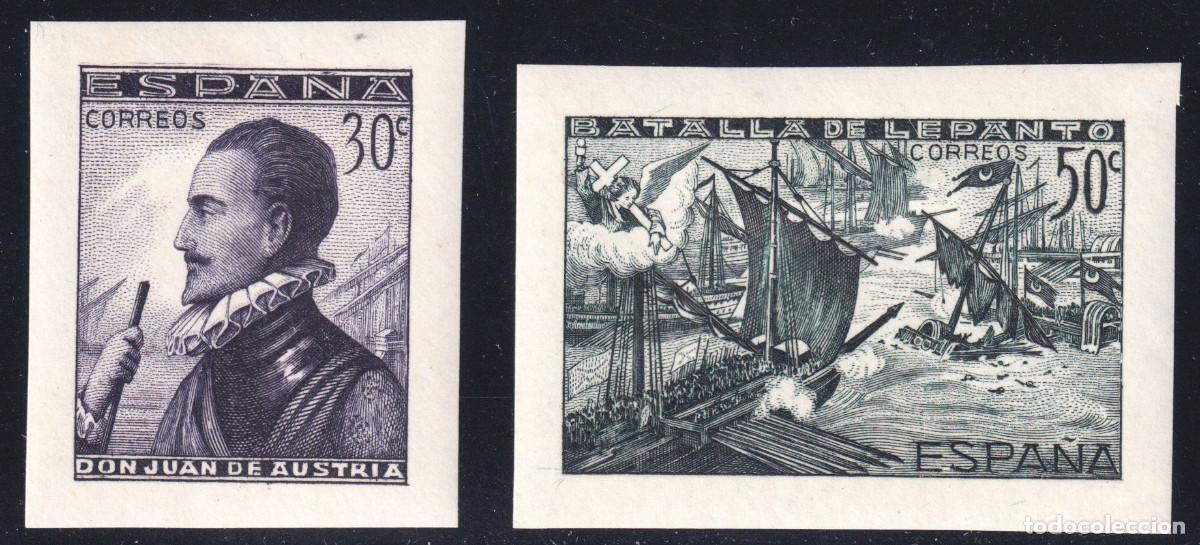 Sellos: ESPA&Ntilde;A BATALLA DE LEPANTO * 864/865 SH - A&Ntilde;O 1938 - CERTIFICADO COMEX - MH - LUJO