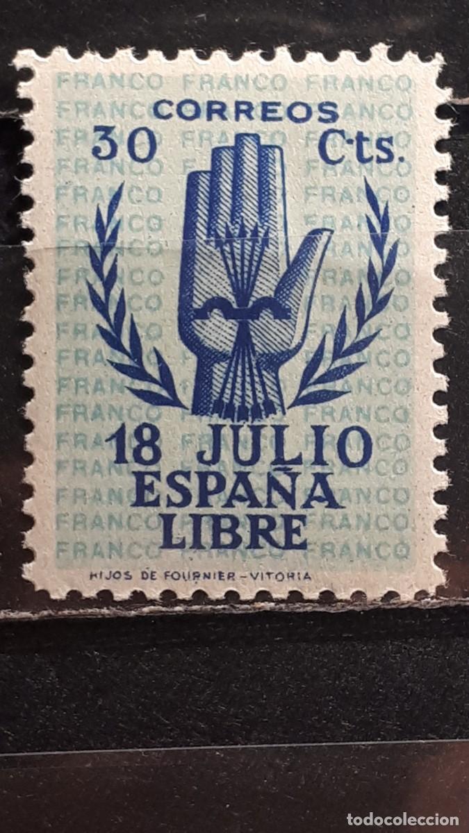 Sellos: ESPA&Ntilde;A. A&Ntilde;O 1938. *. EDIFIL 853