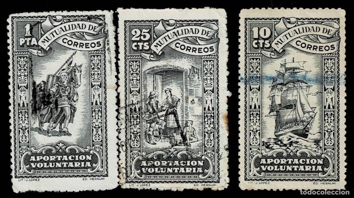 Sellos: B- MUTUALIDAD DE CORREOS - LIT. J.LOPEZ - ED. HERALMI Galvez n&ordm; 112-113-115 Usados