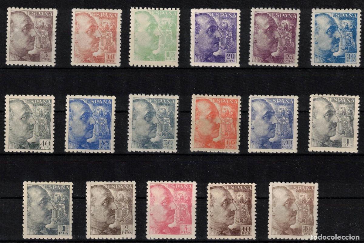 Sellos: ESPA&Ntilde;A - GENERAL FRANCO - ** 919/935 - A&Ntilde;O 1940-1945 - LUJO - MNH
