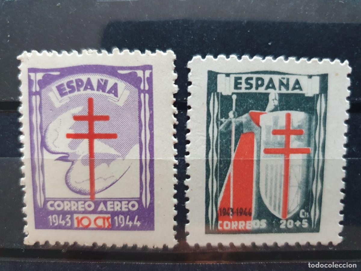 Sellos: EDIFIL 970 ** + 971 ** PRO TUBERCULOSOS ESPA&Ntilde;A 1943