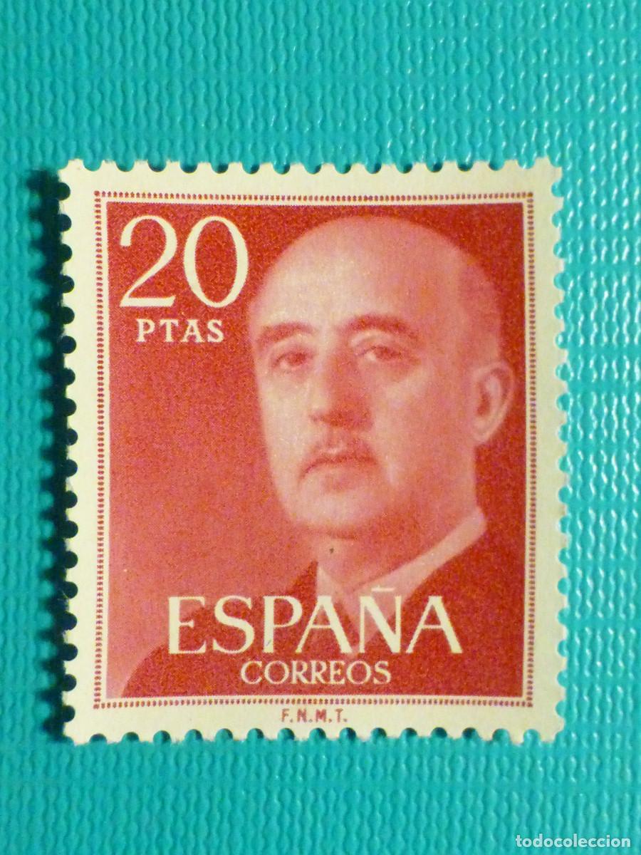 Sellos: Sello Estado Espa&ntilde;ol - Edifil 2228, 20 Pesetas, Pta - Rojo Granate, General Franco - A&ntilde;o 1974-75