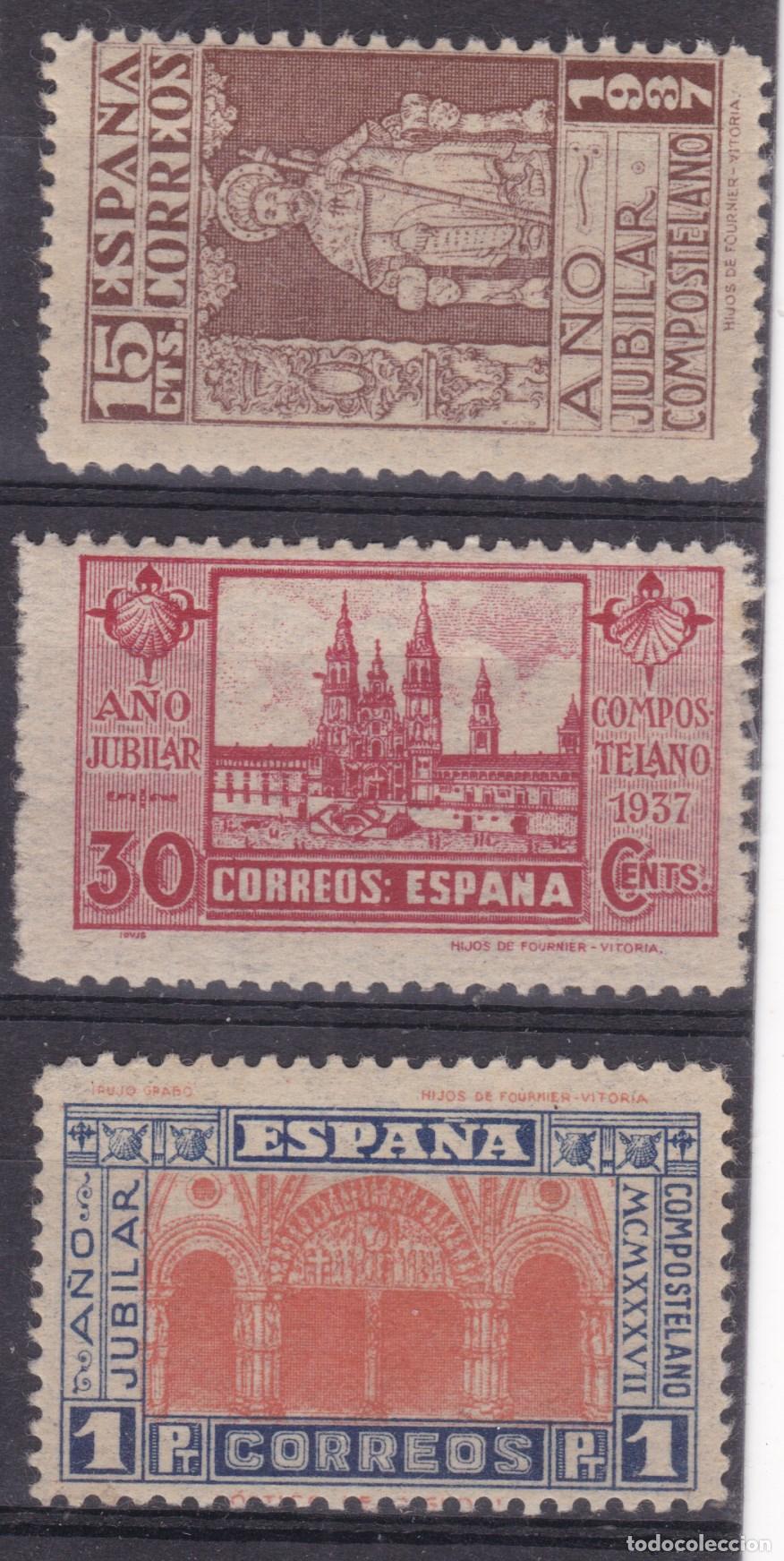 Sellos: SS9- A&Ntilde;O SANTO Edifil 833/35 . ** Sin Fijasellos.