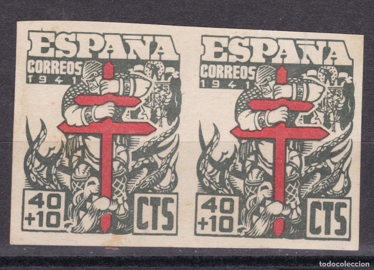 Sellos: SS12-TUBERCULOSOS Edifil 950s. PAREJA Sin DENTAR (*) Sin Goma