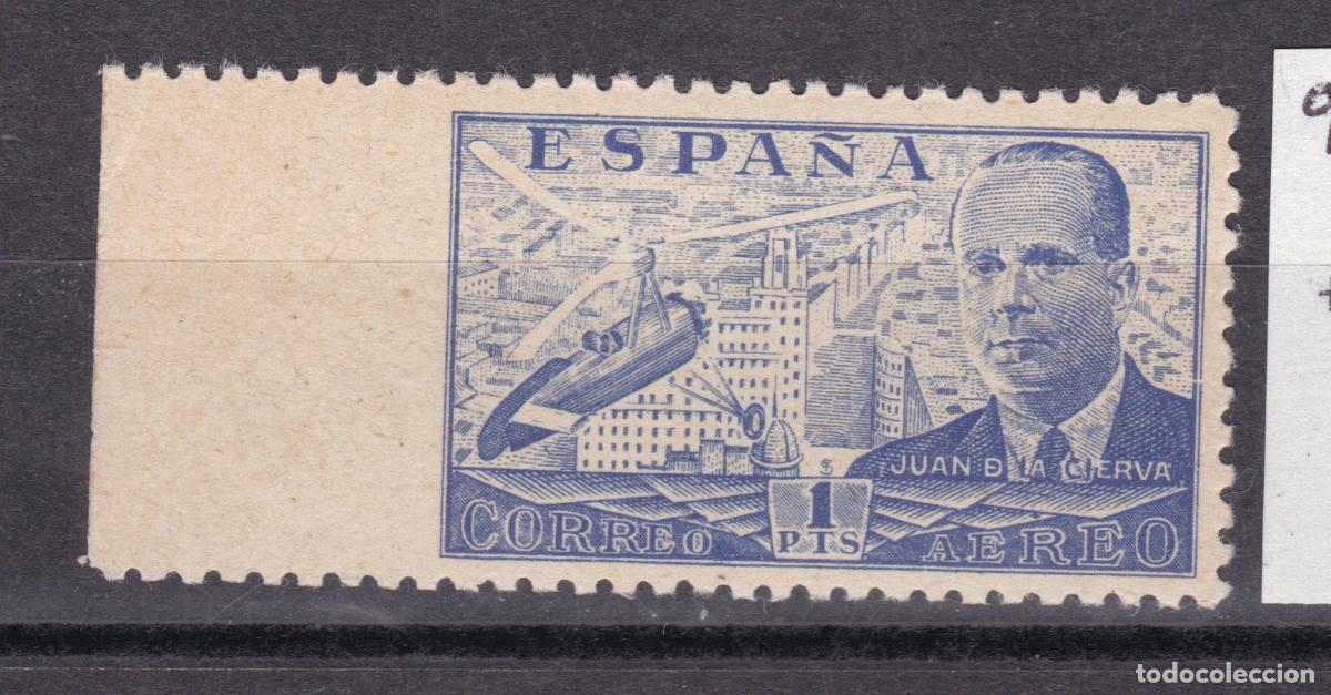 Sellos: SS12-LA CIERVA Edifil 944smi. Sin DENTAR margen izdo ** Sin Fijasellos. LUJO