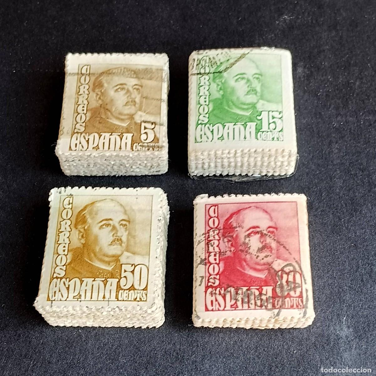 Sellos: FRANCO. 1948-54. 100 Series Matasello. Edifil.1020-1023.