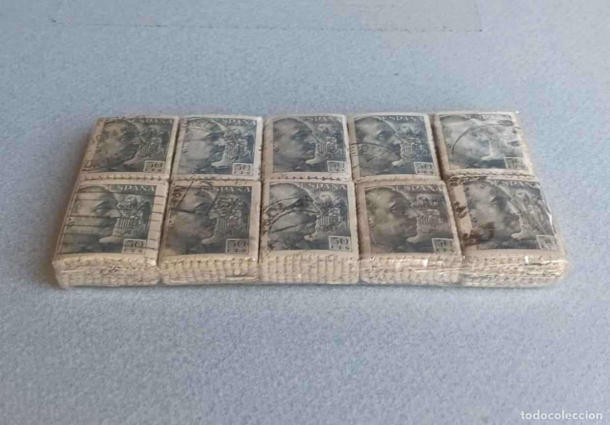 Sellos: FRANCO. 1940-45. 50c. 1.000 SELLOS Matasello. Edifil. 927