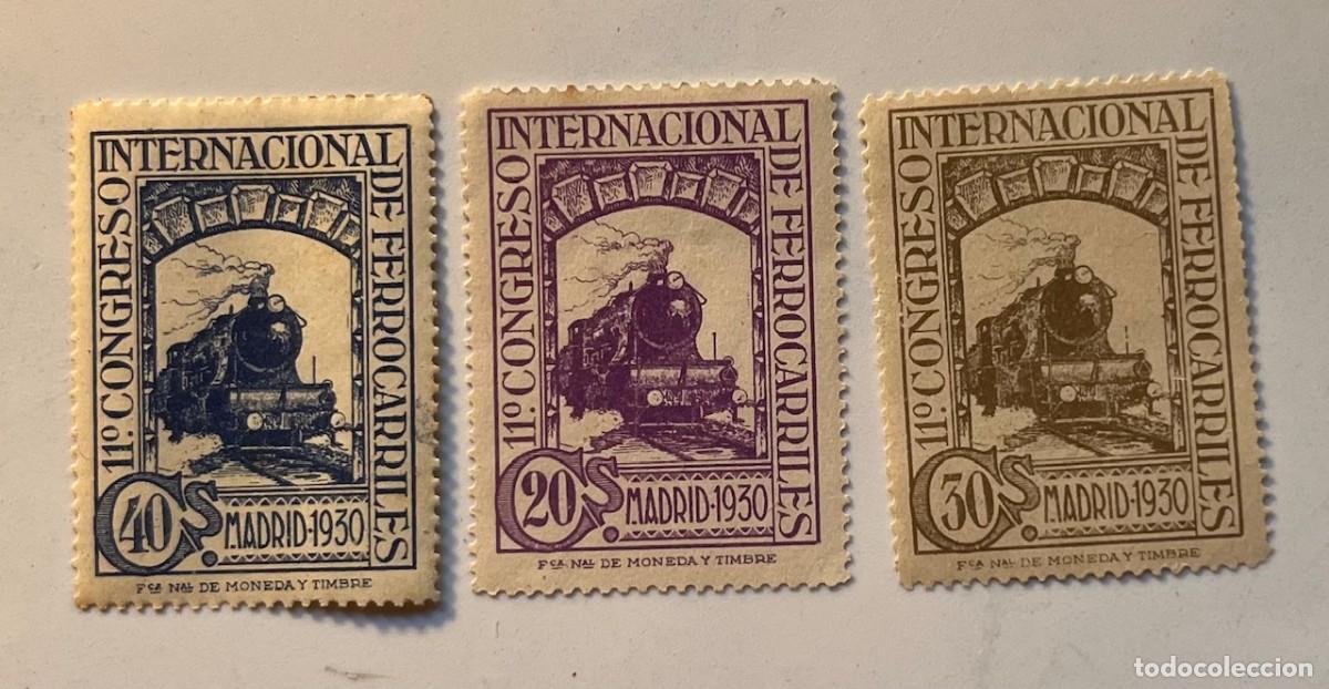 Sellos: 1930 cong. del ferrocarril,sin goma.numerados,MNH**