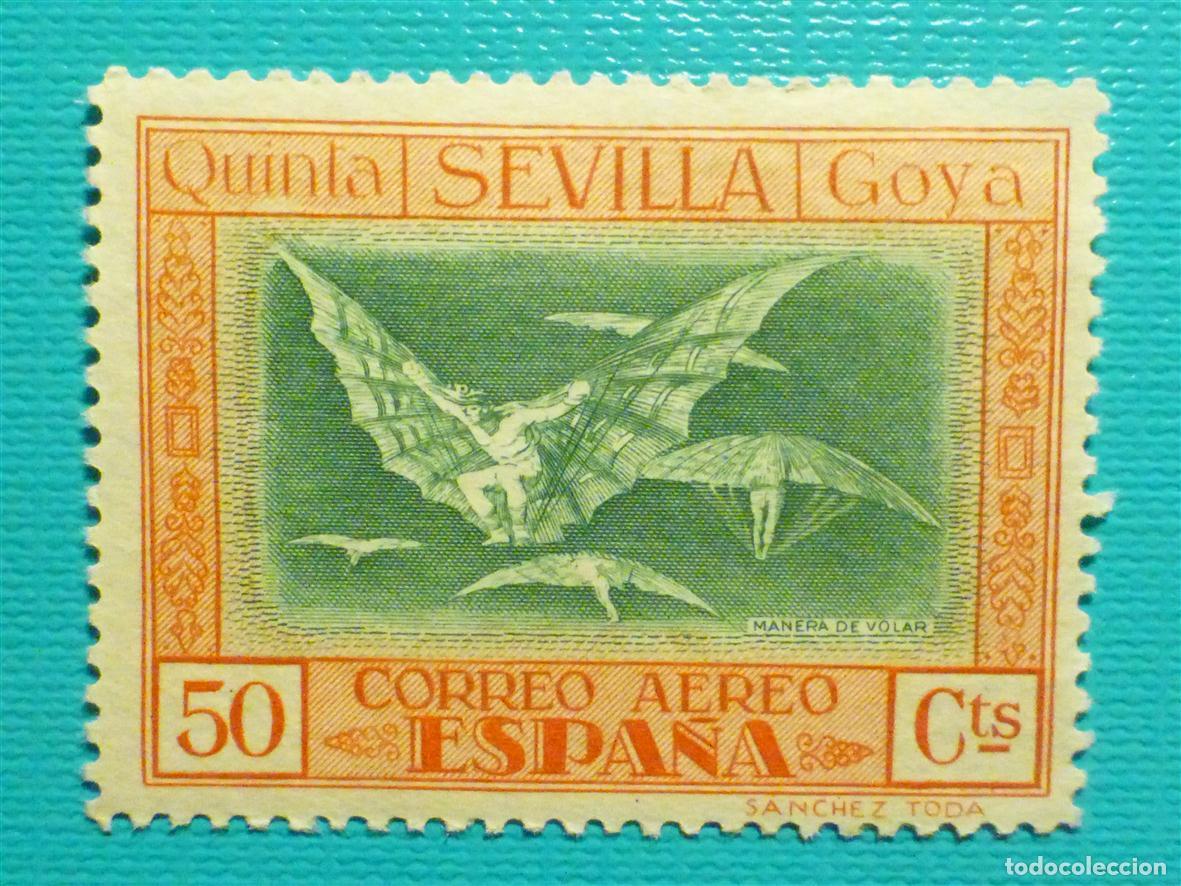 Sellos: Sello Edifil 525 - Alfonsoo XIII, Quinta Goya, A&ntilde;o 1930, 50 C&eacute;ntimos, Cts. Rojo y Verde - Sin goma