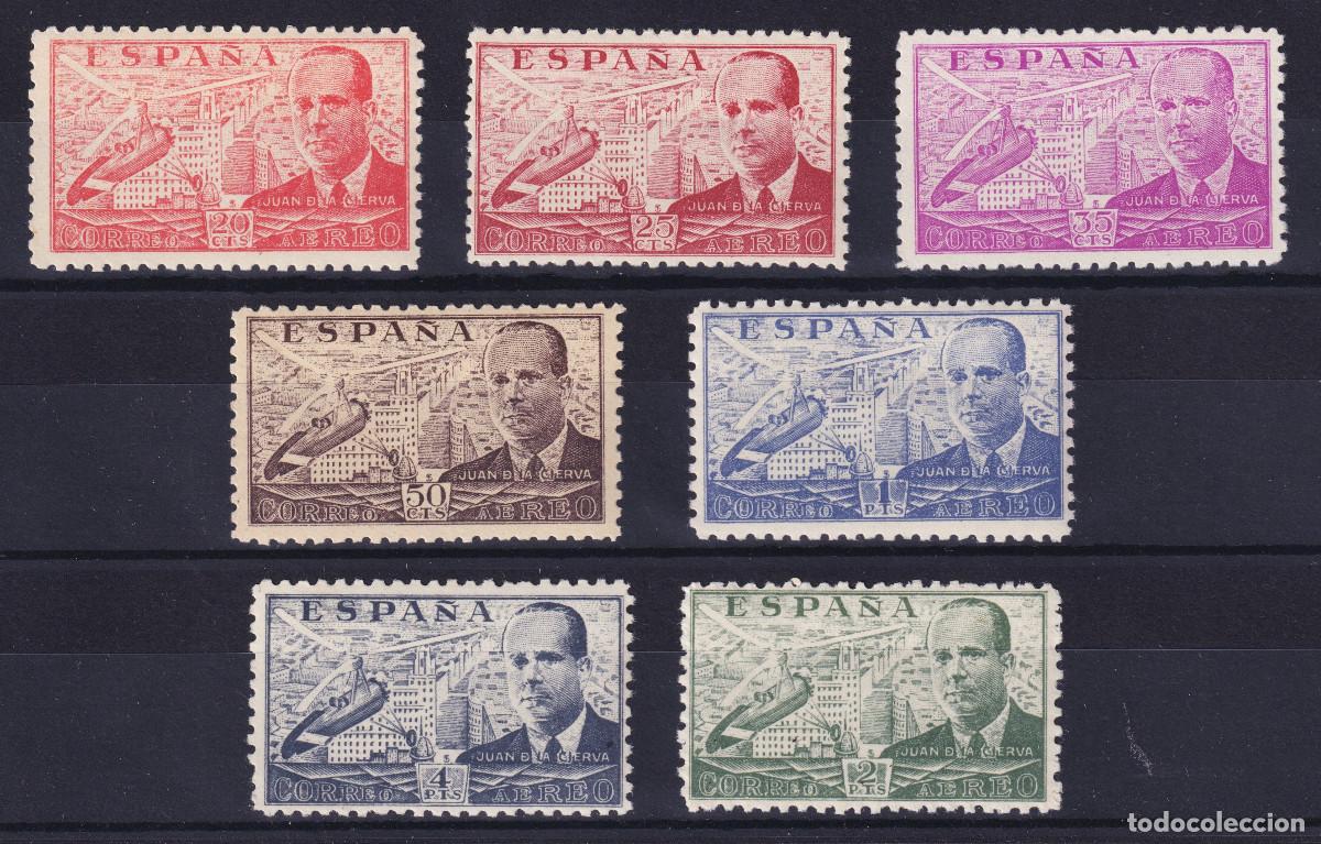 Sellos: ESPA&Ntilde;A - JUAN DE LA CIERVA ** 880/886 - A&Ntilde;O 1939 - COMPLETA - MNH - LUJO