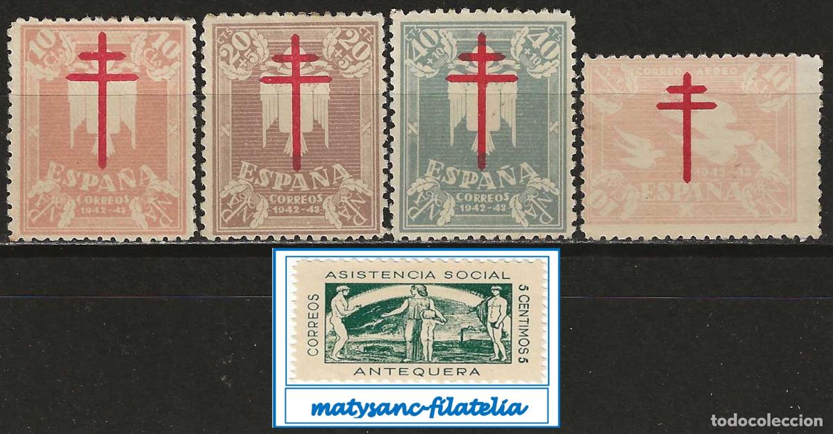 Sellos: ESPA&Ntilde;A 1942. EDIFIL 957/960. &rdquo;SERIE COMPLETA PRO TUBERCULOSOS&rdquo;. MNH***