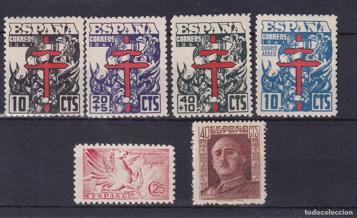 Sellos: PC431 Sellos Espa&ntilde;a a&ntilde;o 1941/42 Edifil 948/953** sellos originales en NUEVO SERIE COMPLETA v.c. 5 &euro;