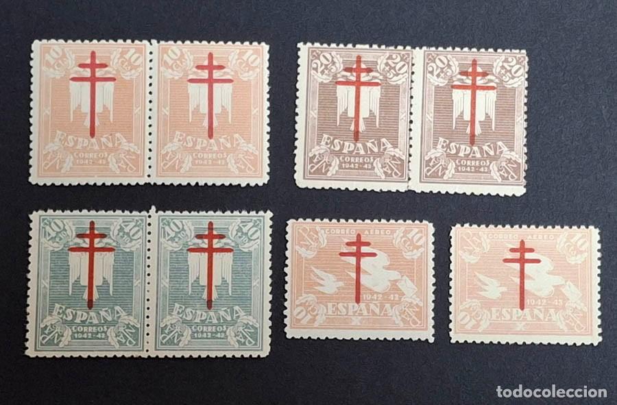Sellos: 8 sellos Edifil 957-960 Pro-tuberculosos 1941-1942