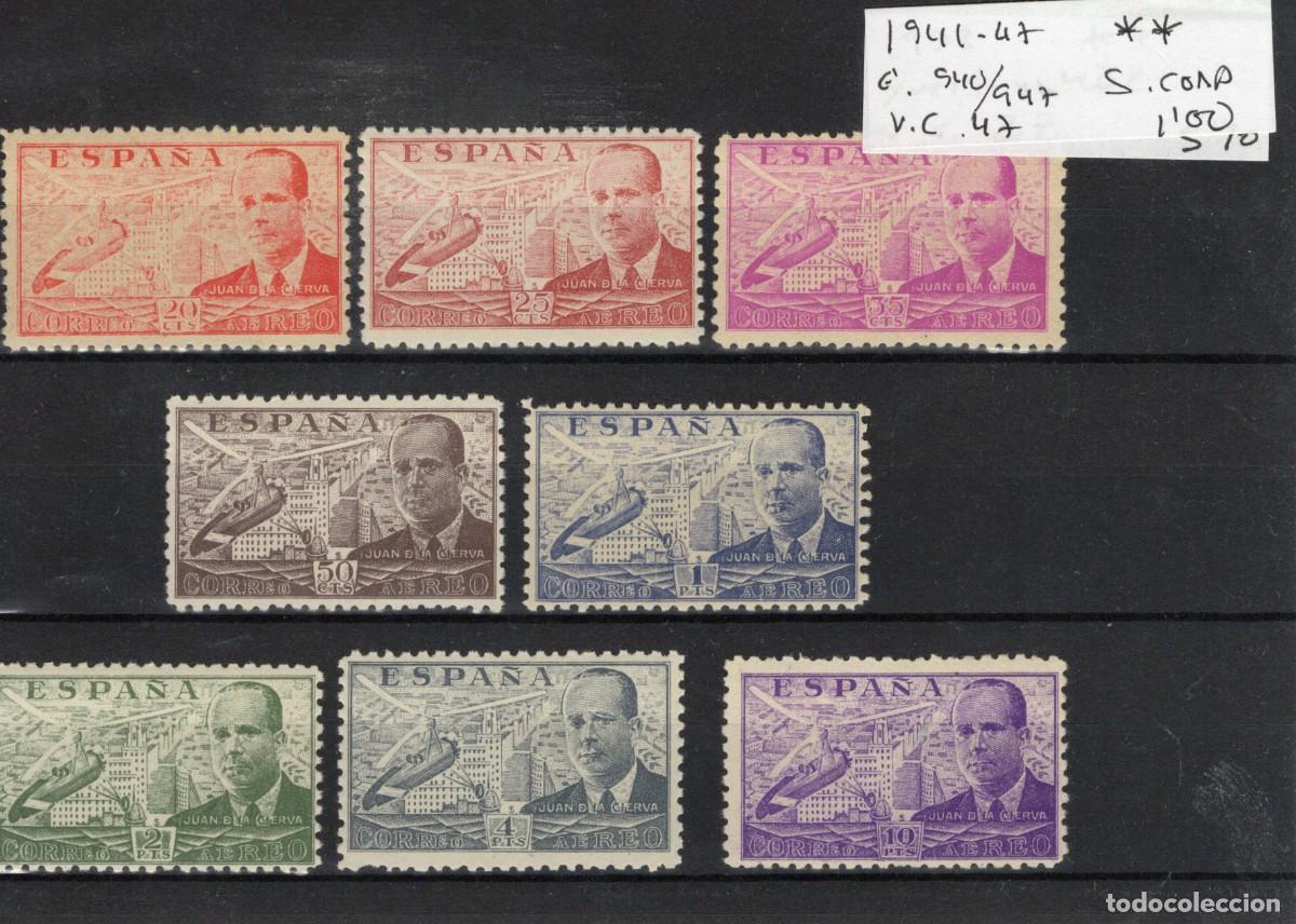 Sellos: PC819 Sellos Espa&ntilde;a a&ntilde;o 1941/47 EDIFIL 940/947** sellos originales en NUEVO SERIE COMPLETA v.c. 47 &euro;