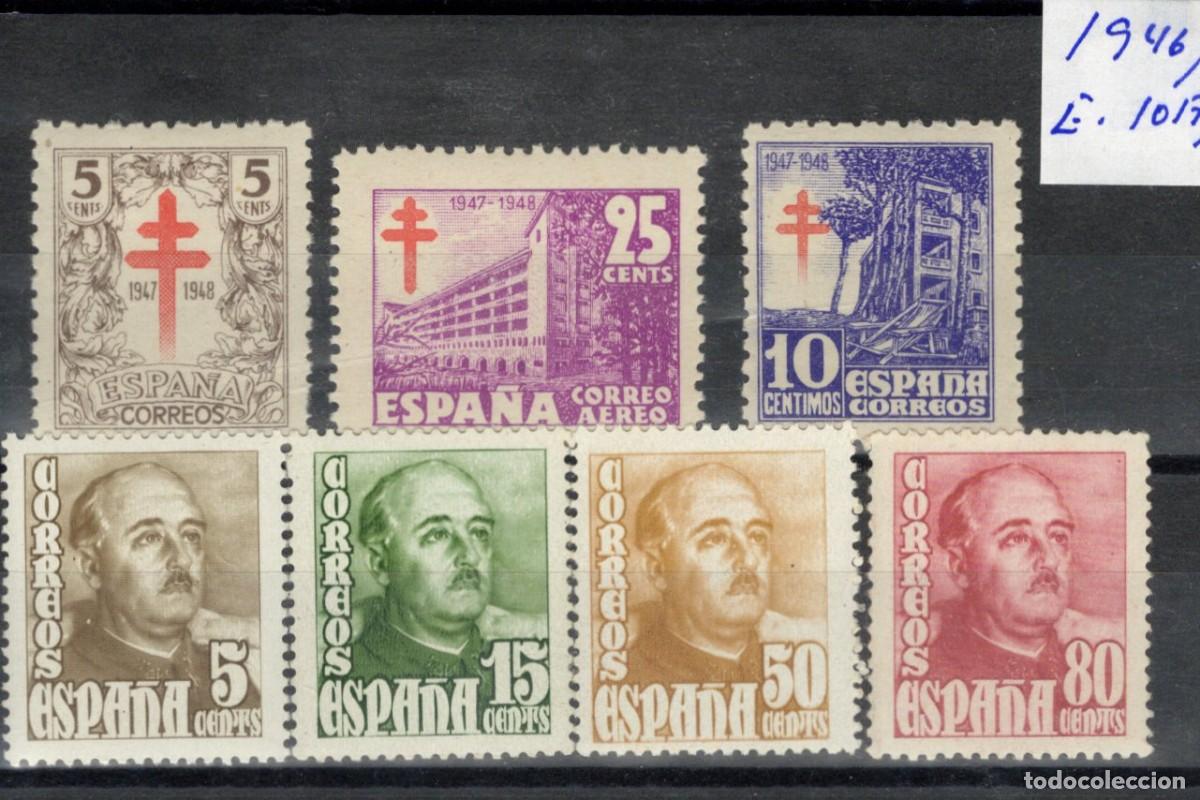 Sellos: PC835 Sellos Espa&ntilde;a a&ntilde;o 1946/54 EDIFIL 1017/1023** sellos originales en NUEVO v.c. 11.50 &euro;