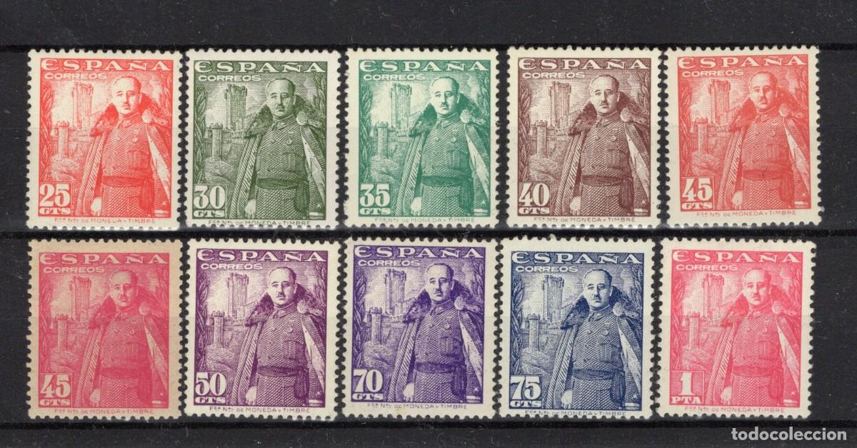 Sellos: PC836 Sellos Espa&ntilde;a a&ntilde;o 1948/54 EDIFIL 1024/1032* sellos originales en NUEVO v.c. 20.50 &euro;