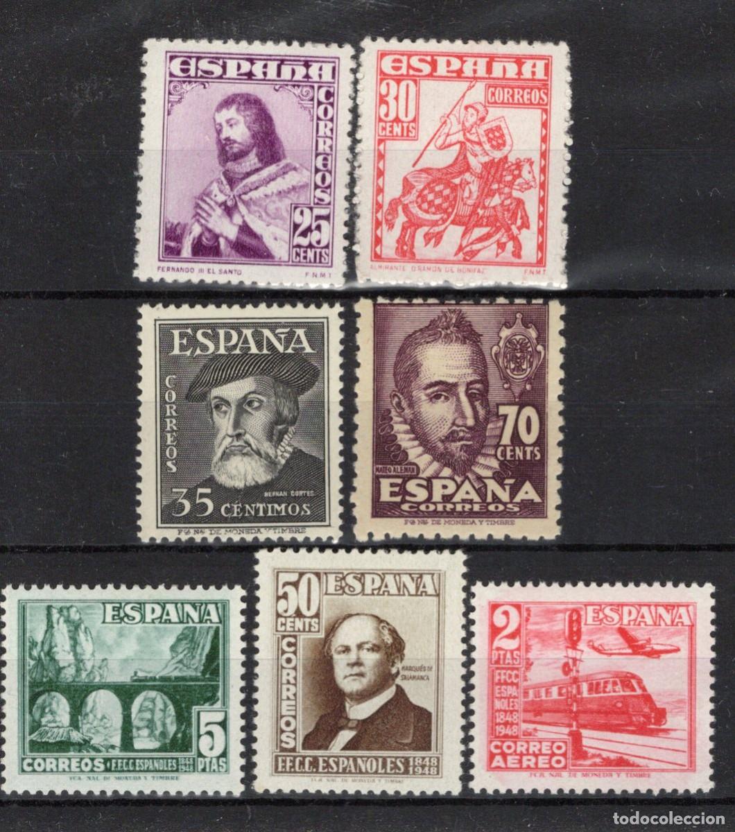 Sellos: PC838 Sellos Espa&ntilde;a a&ntilde;o 1948 EDIFIL 1033/1039** sellos originales en NUEVO v.c. 19.50 &euro;