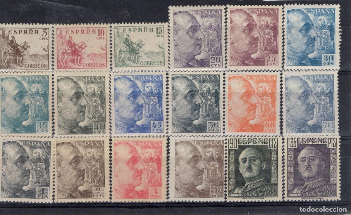 Sellos: PC840 Sellos Espa&ntilde;a a&ntilde;o 1949/53 EDIFIL 1044/1061** sellos originales en NUEVO v.c. 90 &euro;
