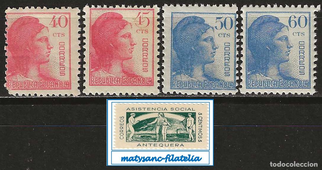 Briefmarken: ESPA&Ntilde;A 1938. EDIFIL 751/754. SERIE COMPLETA &rdquo;ALEGOR&Iacute;AS DE LA REP&Uacute;BICA&rdquo;. MNH***