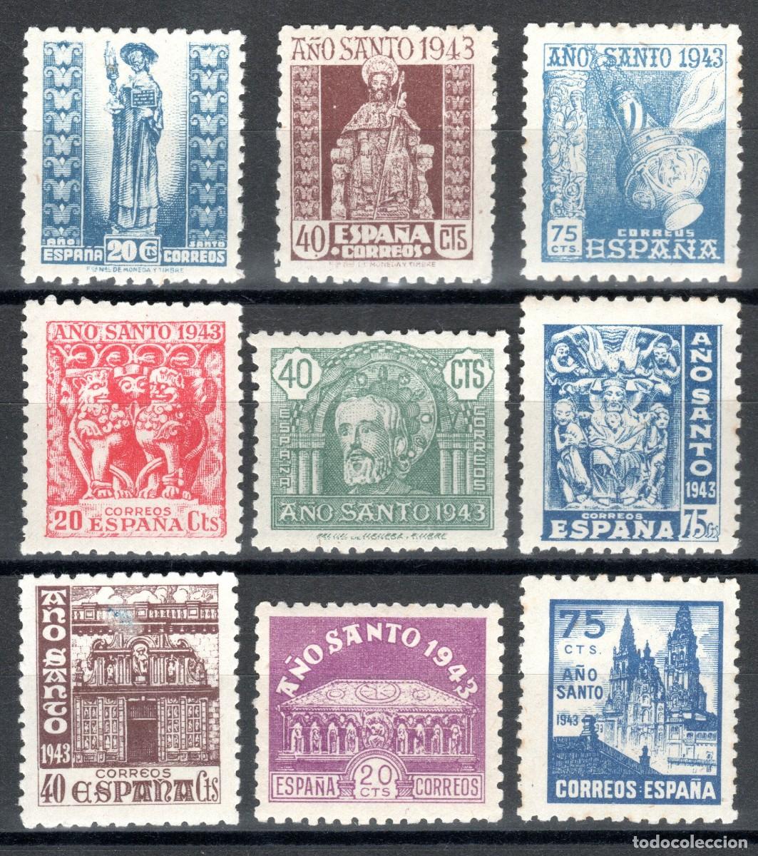 Sellos: EDIFIL 961-969 A&Ntilde;O SANTO COMPOSTELANO 1943 (SERIE COMPLETA). VALOR CAT&Aacute;LOGO: 145 &euro;. MNH **