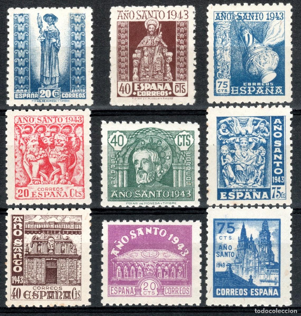 Sellos: EDIFIL 961-969 A&Ntilde;O SANTO COMPOSTELANO 1943 (SERIE COMPLETA). VALOR CAT&Aacute;LOGO: 145 &euro;. MNH **