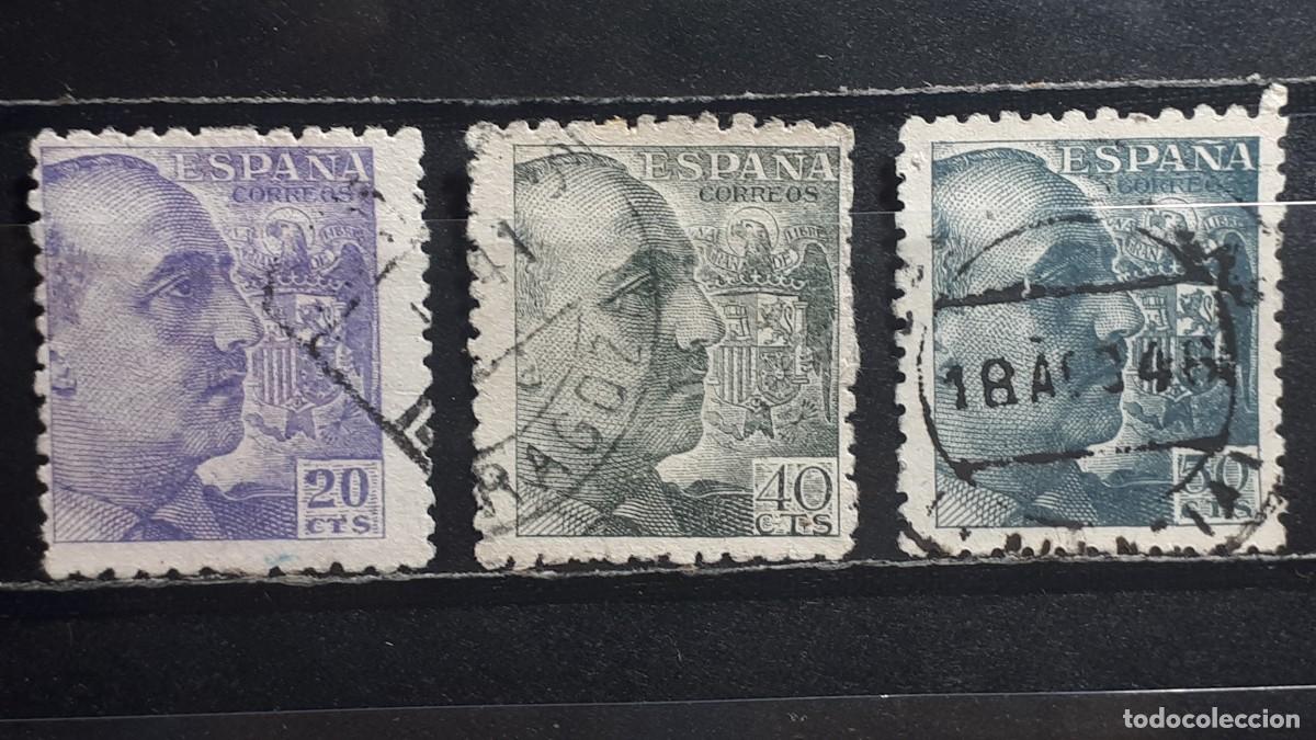 Sellos: ESPA&Ntilde;A. A&Ntilde;O 1940. &deg;. EDIFIL 922, 925, 927