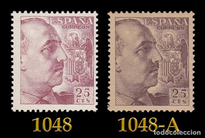 Sellos: EDIFIL 1048A - Franco dentado fino 25 c&eacute;ntimos casta&ntilde;o-chocolate CENTRAJE PERFECTO ***