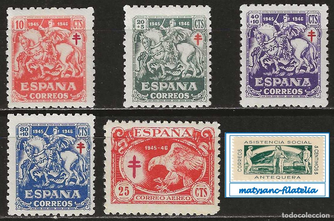 Briefmarken: ESPA&Ntilde;A 1945. EDIFIL 993/997. SERIE COMPLETA &rdquo;PRO TUBERCULOSOS&rdquo;. MNH***