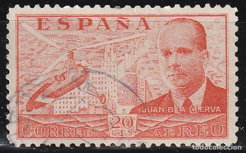 Sellos: Espa&ntilde;a 1942 Edifil 940 Sello &ordm; Juan de la Cierva y Autogiro 20c Michel 886Yvert PA217 Spain Stamp