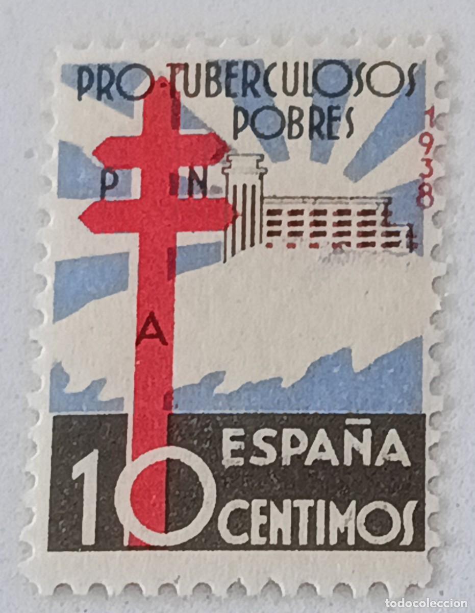 Sellos: Sello Espa&ntilde;a 1938, Edifil 866. Tro-Tuberculosis.