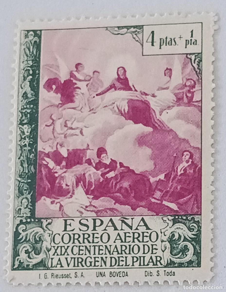 Sellos: Sello Espa&ntilde;a 1940, Edifil 912, XIX centenario venida Virgen del Pilar a Zaragoza.