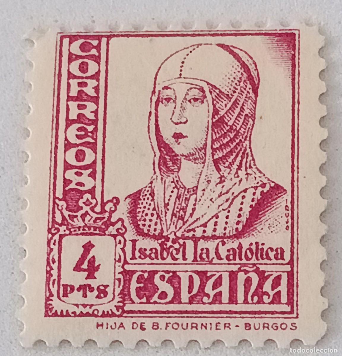 Sellos: Sello Espa&ntilde;a 1937-1940, Edifil 829, Cifras, Cid e Isabel.
