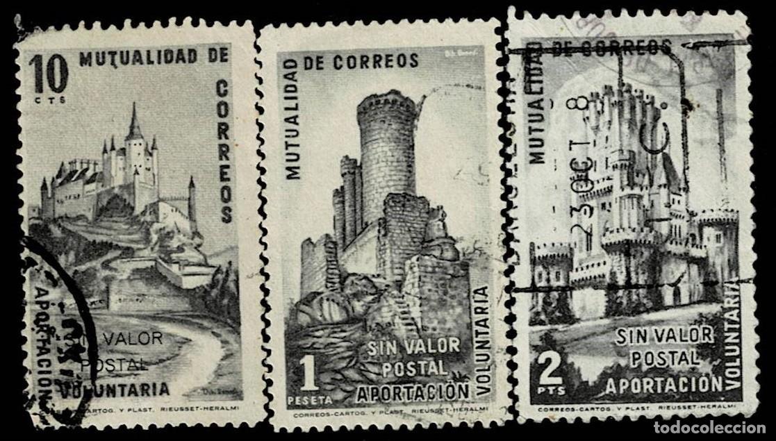Sellos: B- MUTUALIDAD DE CORREOS -Serie usada con impresion SIN VALOR POSTAL sin catalogar en Galvez Usados