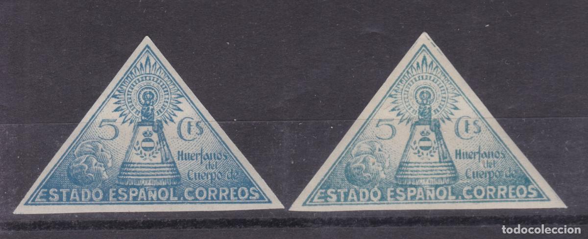 Sellos: SS7- BENEFICENCIA edifil 20s x 2 Sellos SIN DENTAR. VARIEDAD Azul Oscuro/ Claro ** Sin Fij. LUJO