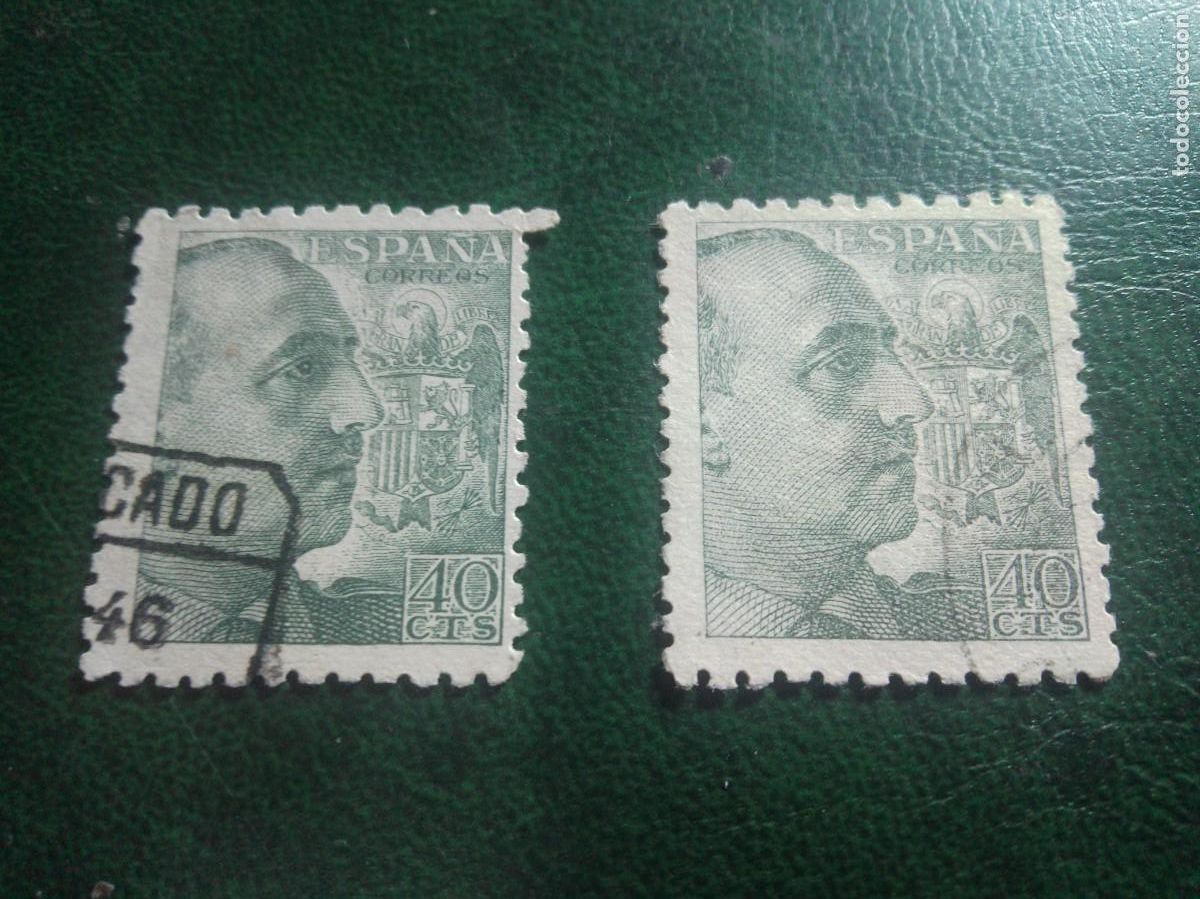 Sellos: FRANCO 40 CTS CENTIMOS X 2 ESPA&Ntilde;A USADO
