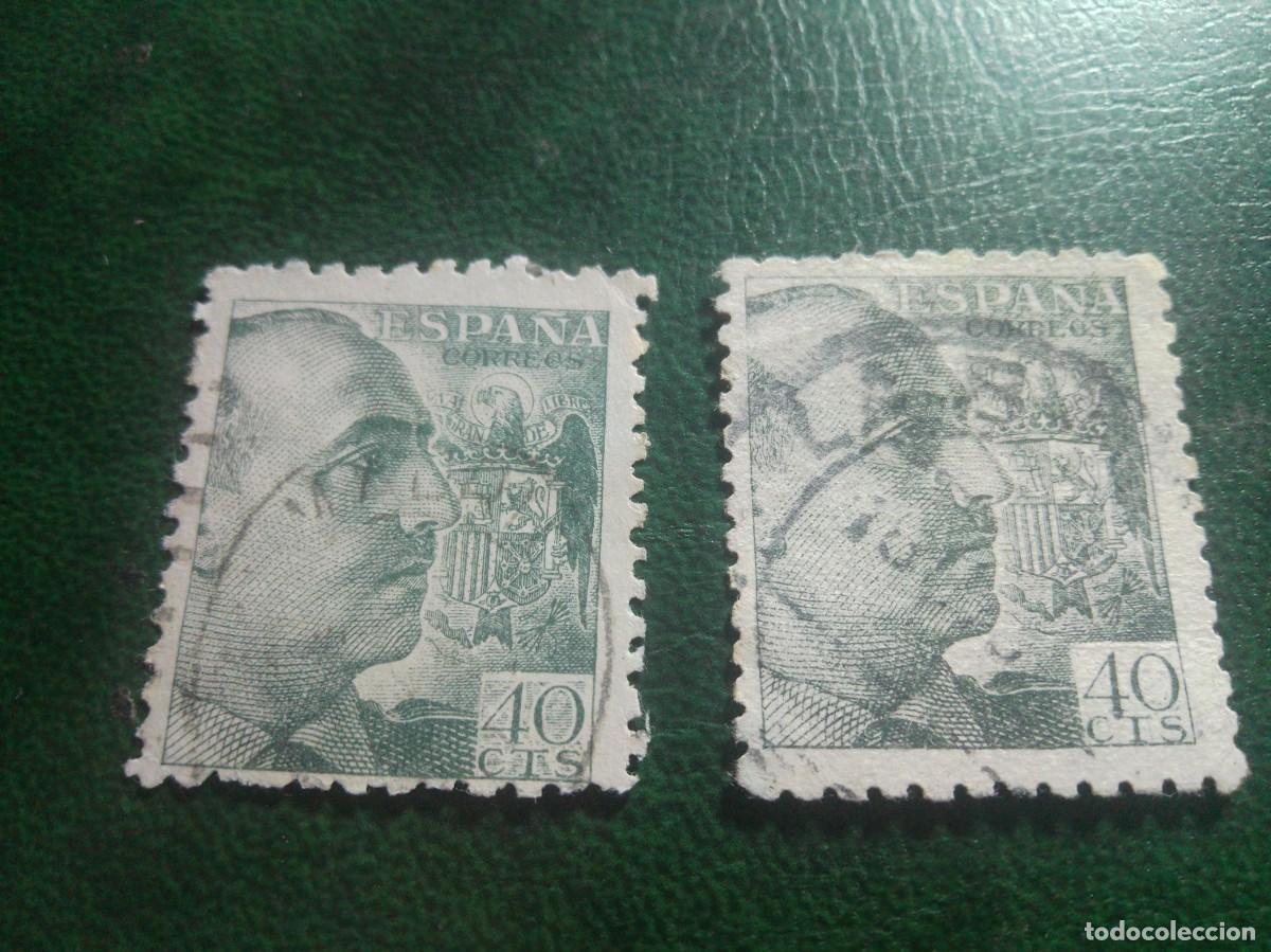 Sellos: FRANCO 40 CTS CENTIMOS X 2 ESPA&Ntilde;A USADO